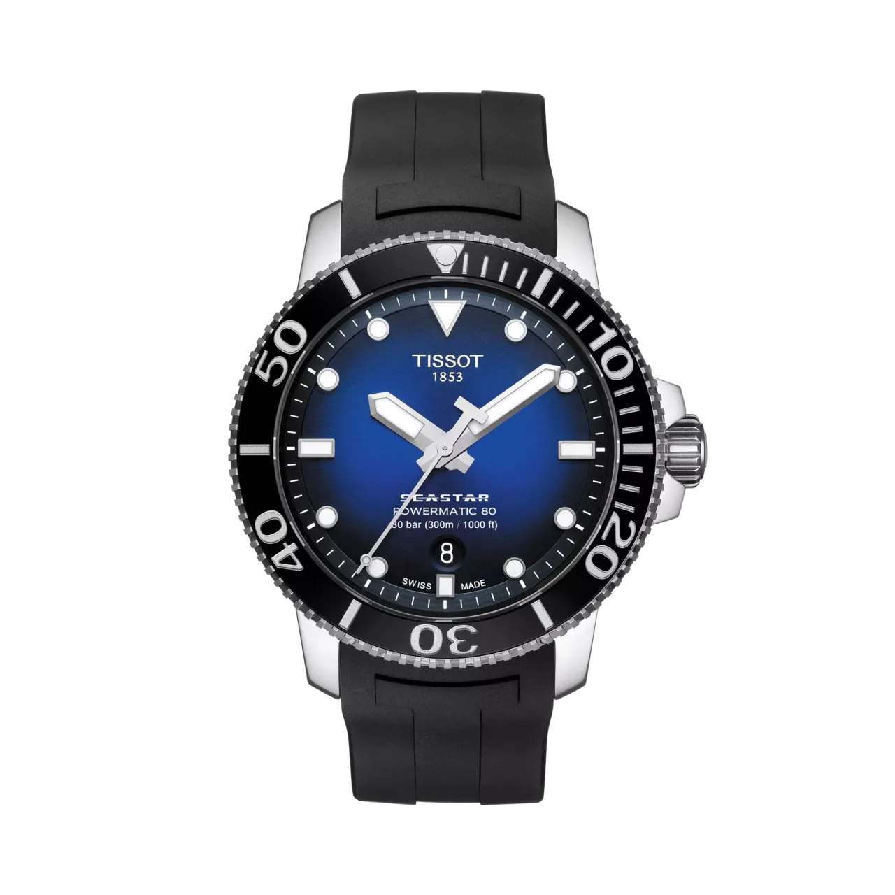 Tissot Seastar 1000 43mm Otomatik Mavi T1204071704100