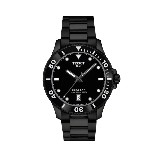 Beğenmek için çift tıkla Tissot Seastar 1000 40mm Siyah T1204103305100 Görsel 1