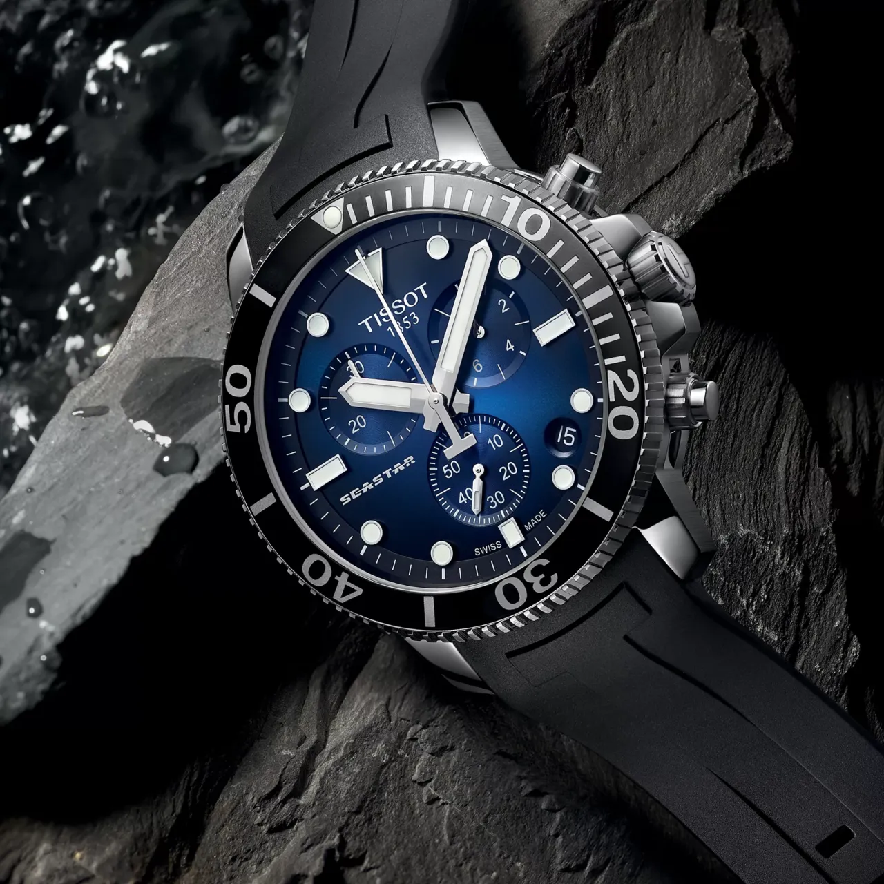 Tissot Seastar 1000 45.5mm Mavi T1204171704100 detay görseli 5