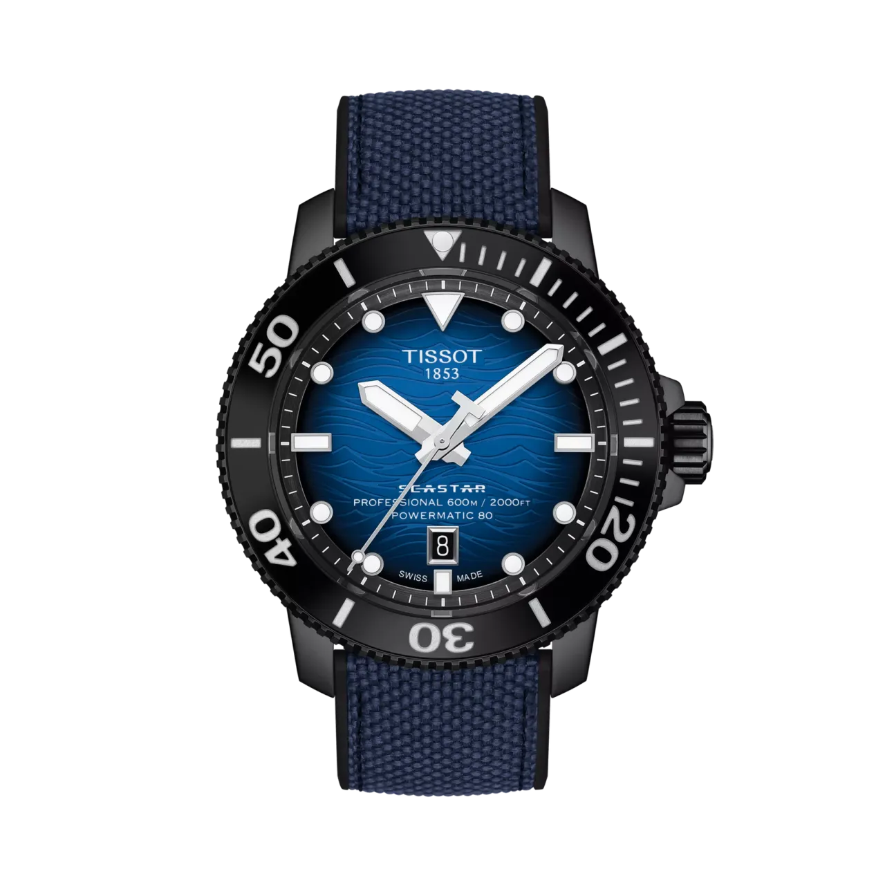 Tissot Seastar 2000 46mm Otomatik Mavi Degrade T1206073704100