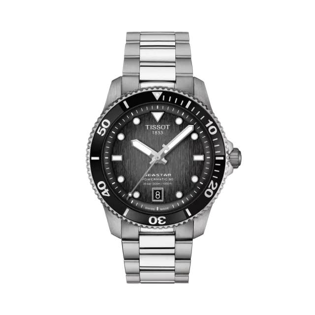 Beğenmek için çift tıkla Tissot Seastar 1000 40mm Otomatik Siyah T1208071105100 Görsel 1