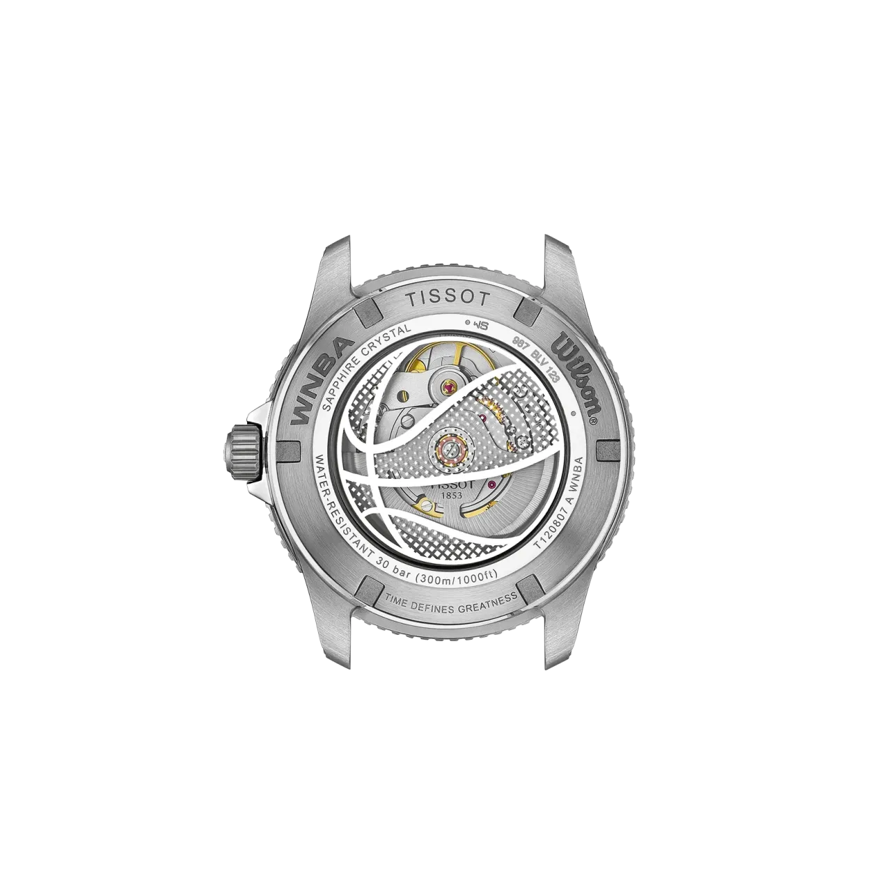 Tissot Seastar Wilson WNBA 40mm Otomatik Siyah T1208071705100 detay görseli 3
