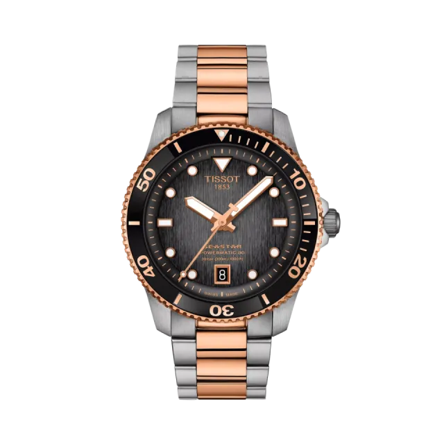 Beğenmek için çift tıkla Tissot Seastar 1000 40mm Otomatik Siyah T1208072205101 Görsel 1