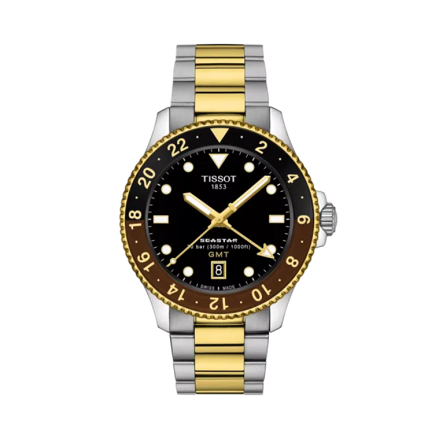 Beğenmek için çift tıkla Tissot Seastar 1000 GMT Siyah T1208522205100 Görsel 1