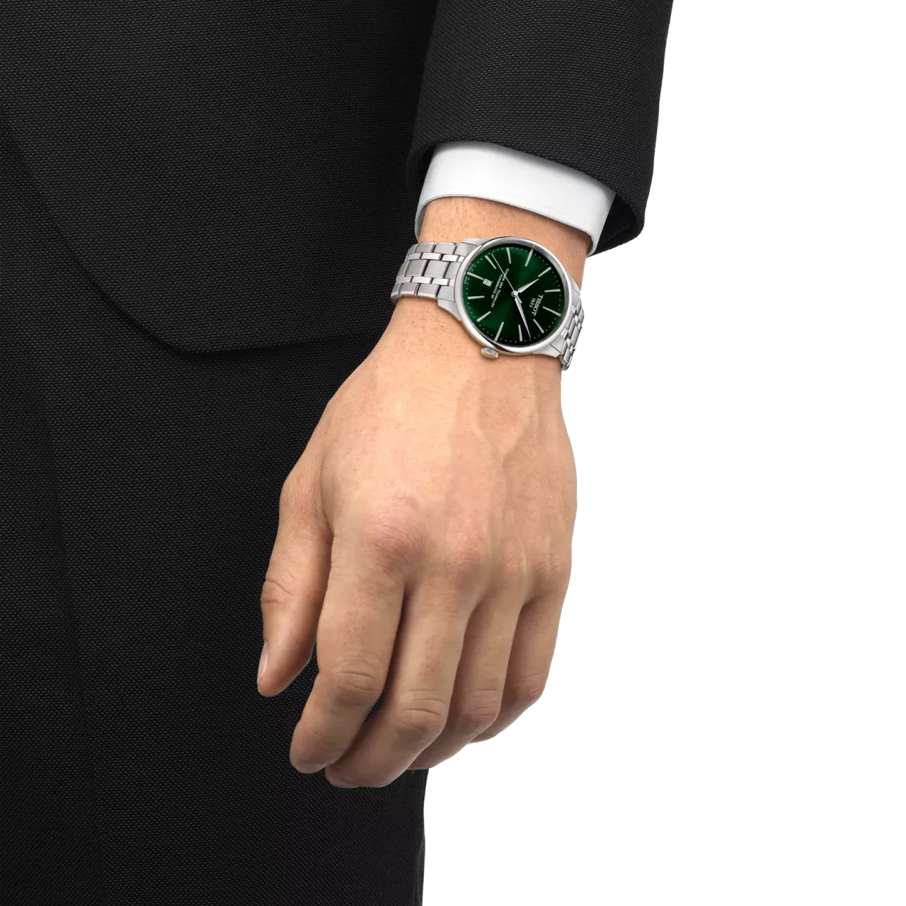 Tissot Chemin Des Tourelles 42mm Otomatik Yeşil T1394071109100 detay görseli 4