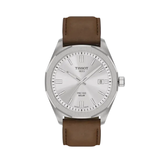 Tissot PRC 100 Solar 39mm Gümüş T1514221603100
