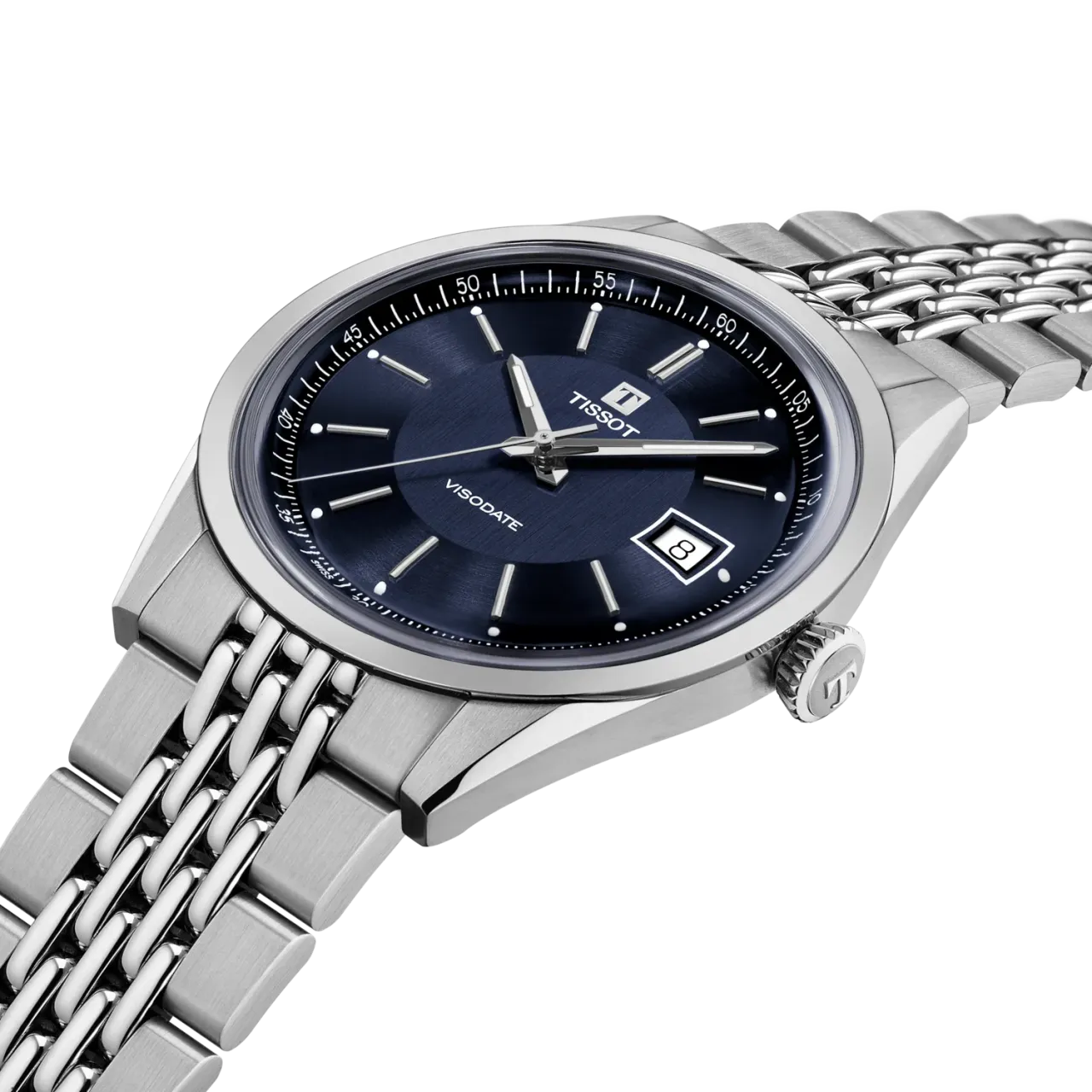 Tissot Visodate 39mm Otomatik Mavi T1574071104100 detay görseli 5