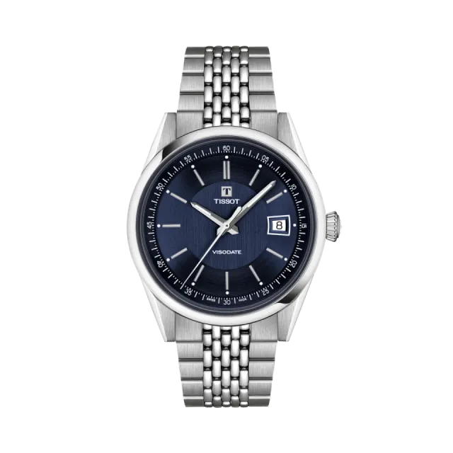 Beğenmek için çift tıkla Tissot Visodate 39mm Otomatik Mavi T1574071104100 Görsel 1