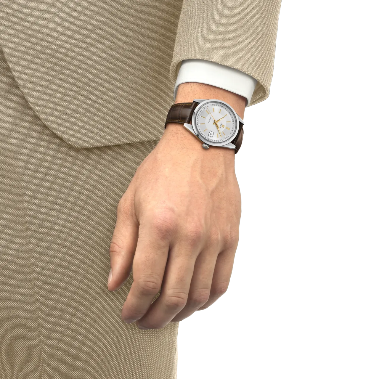 Tissot Visodate 39mm Otomatik Gümüş T1574071603100 detay görseli 4