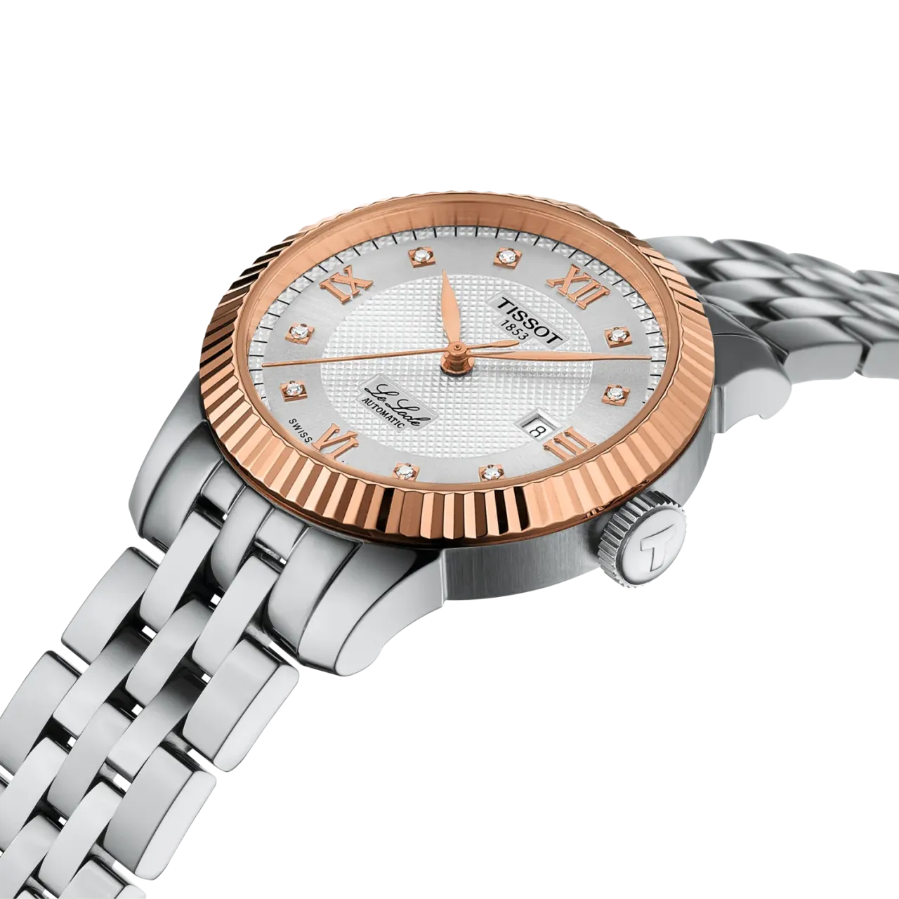 Tissot Le Locle Gold 29mm Otomatik Gümüş T9322074103600 detay görseli 5