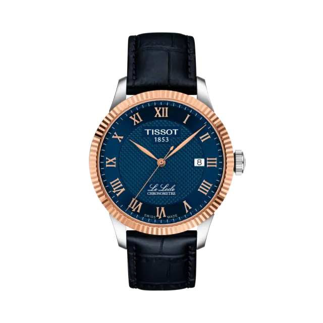 Beğenmek için çift tıkla Tissot Le Locle Gold 39mm Otomatik Mavi T9324084604300 Görsel 1