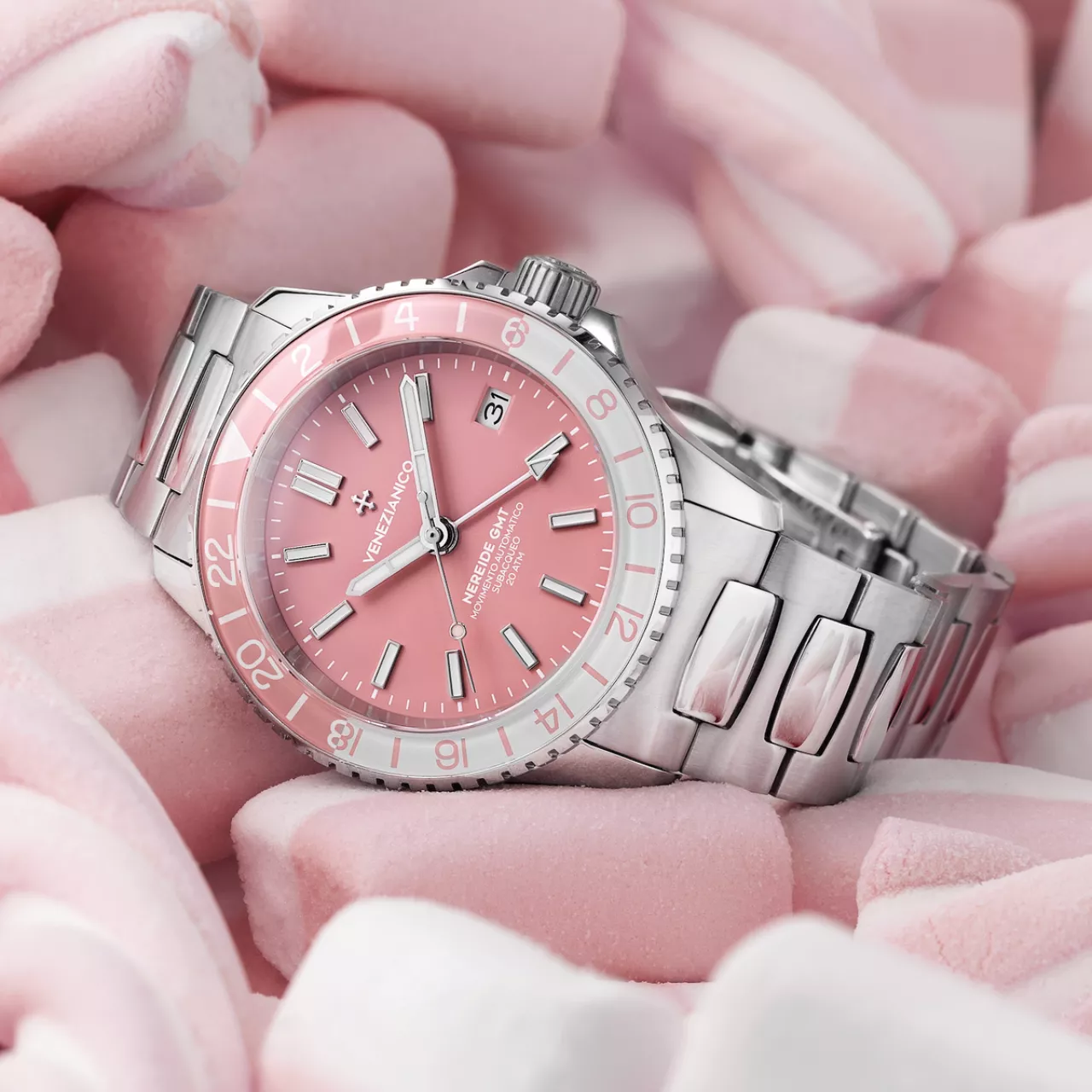 Venezianico Nereide GMT Rosa 3521506C detay görseli 1