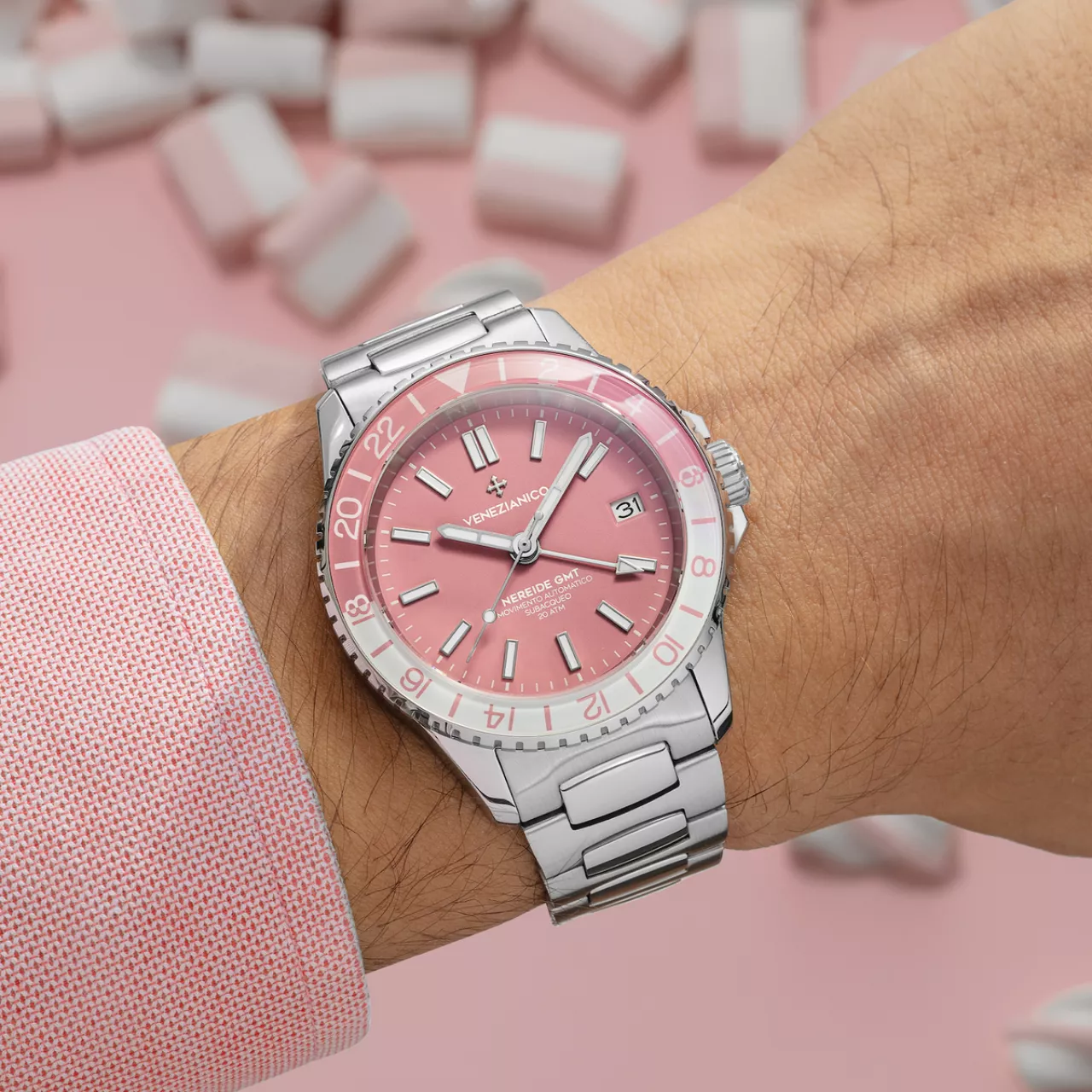 Venezianico Nereide GMT Rosa 3521506C detay görseli 3