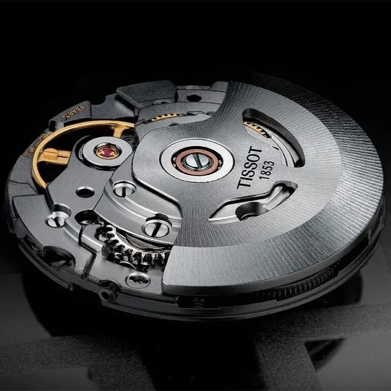 Tissot Powermatic 80 otomatik mekanizmasının resmî yakın plan görünümü