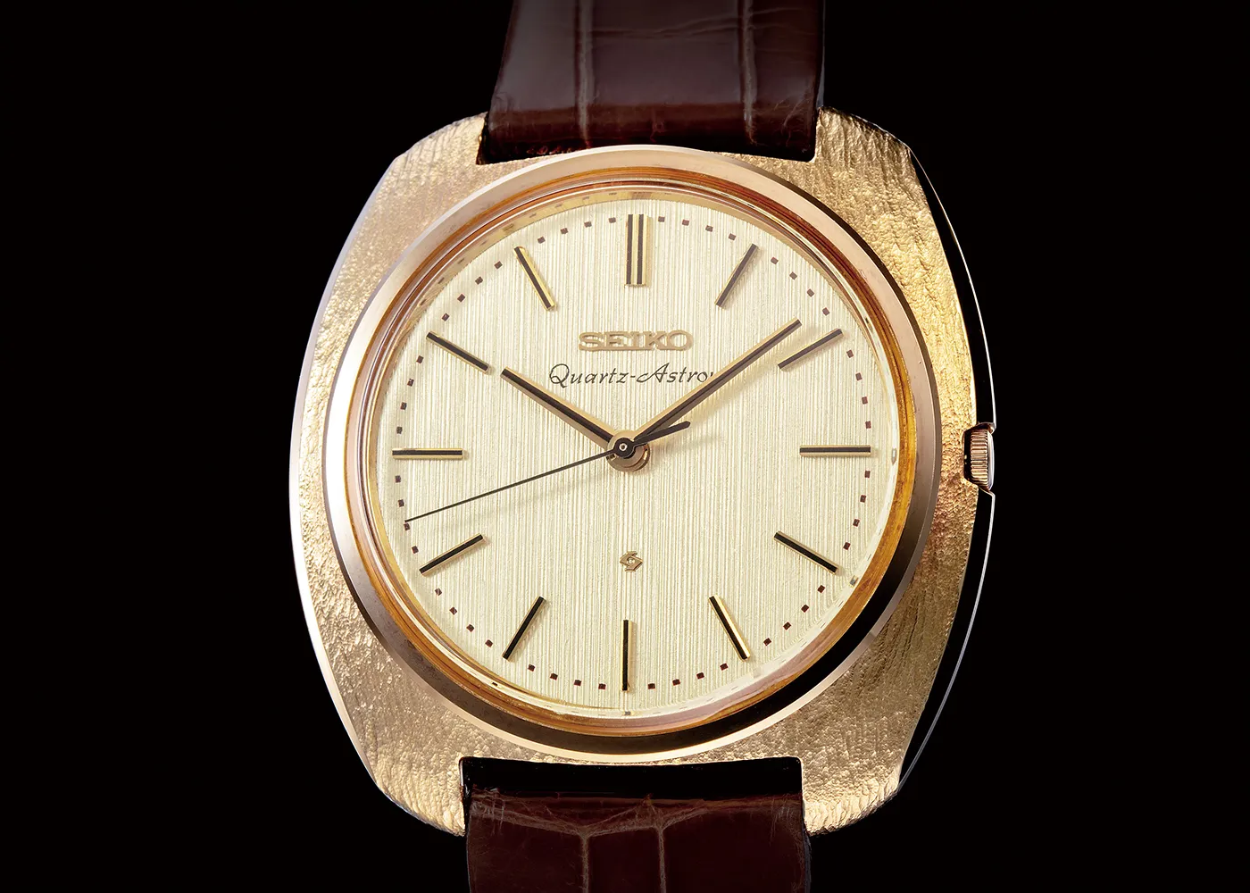1969 Seiko Quartz Astron 35SQ altın kasa kol saati