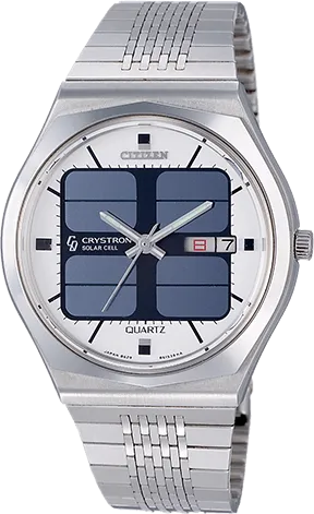 1976 Citizen Crystron Solar Cell ışık enerjili quartz saat