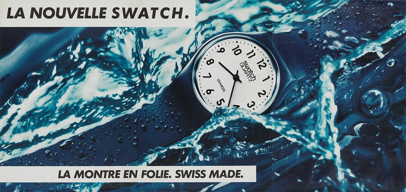 1983 ilk Swatch için resmî dönem reklamı