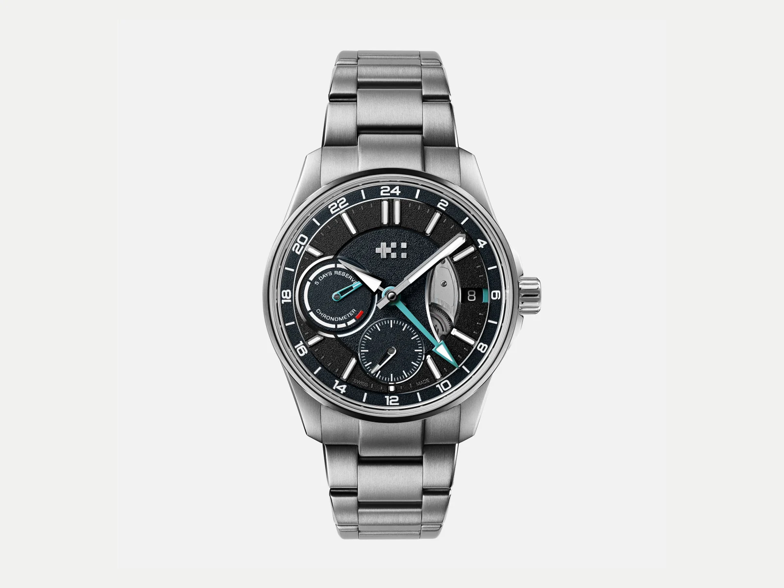 Siyah kadranlı Christopher Ward C63 Sealander True GMT Atelier