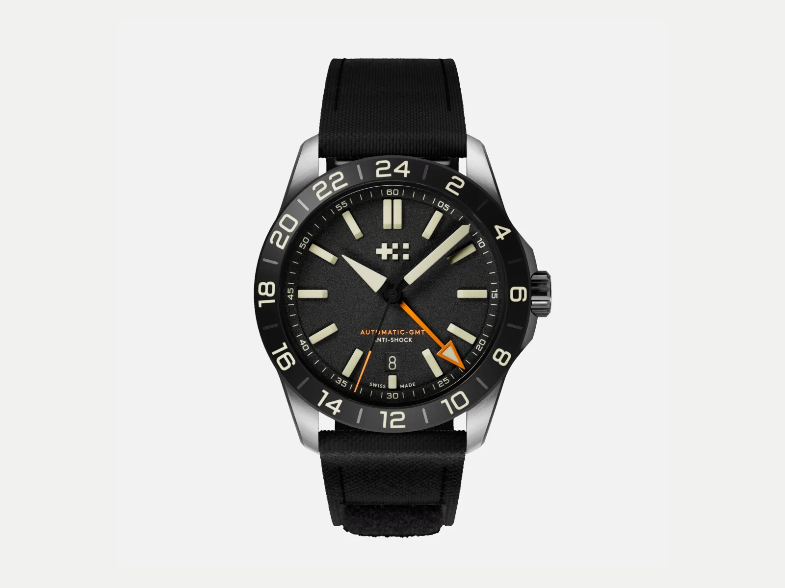 Siyah kadranlı ve seramik bezelli Christopher Ward C63 Sealander Extreme GMT