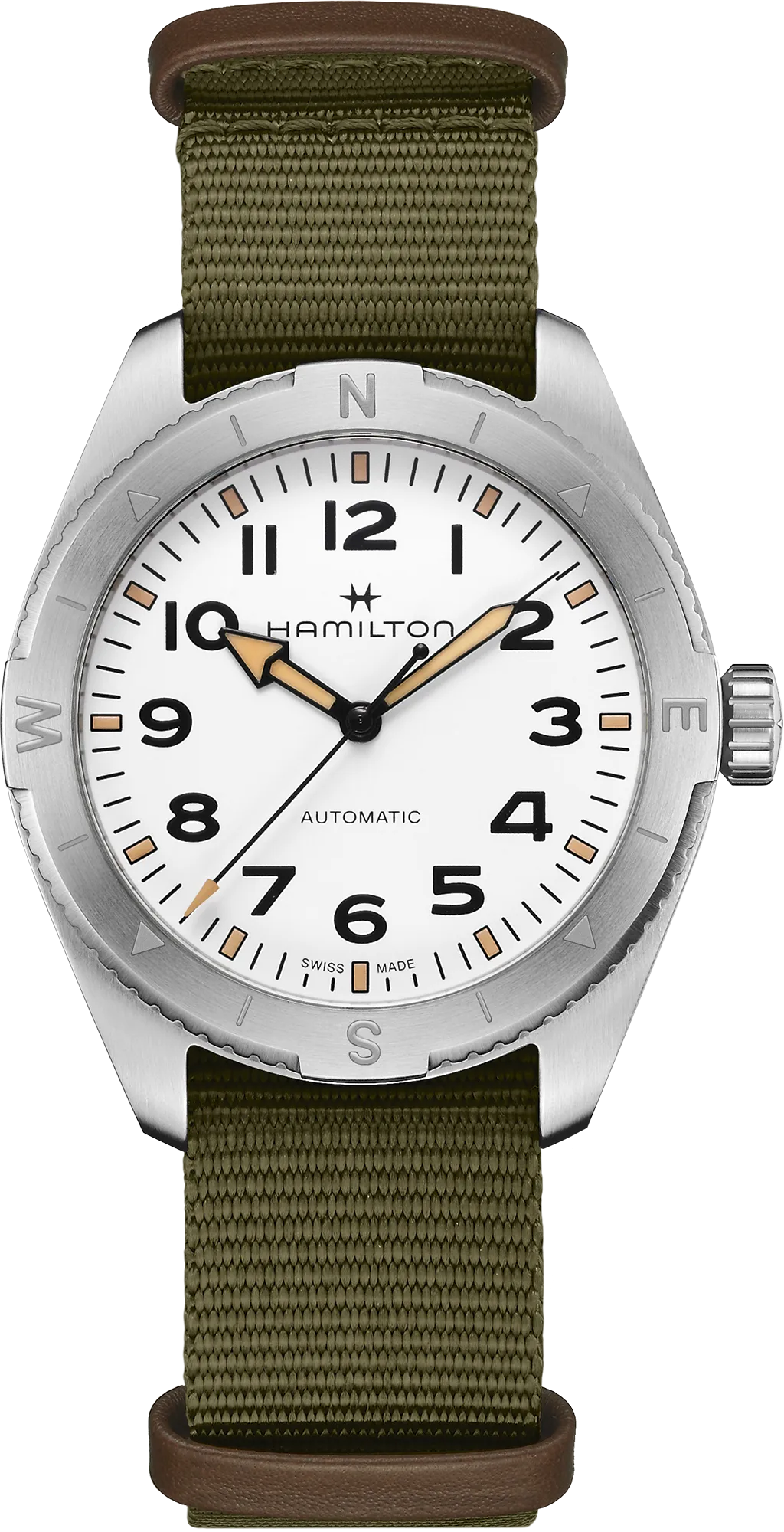 Hamilton Khaki Field Expedition H70315910 ve çift yönlü pusula bezeli